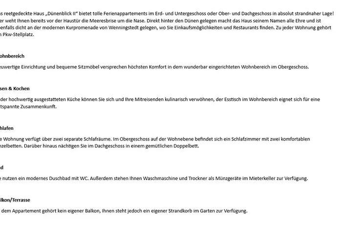 Duenenblick Ii - Hochkamp 14, App 3 Apartman